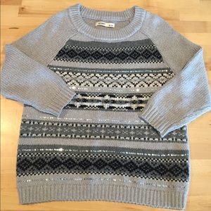 Fair isle and sequin sweater